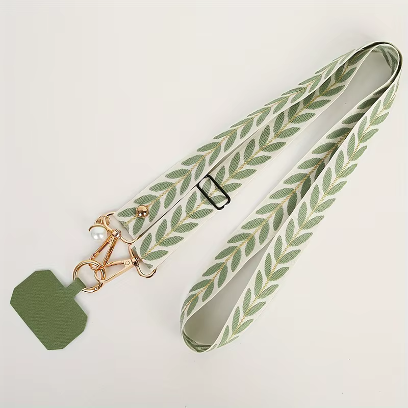 Cordon de téléphone portable réglable avec pendentif perle