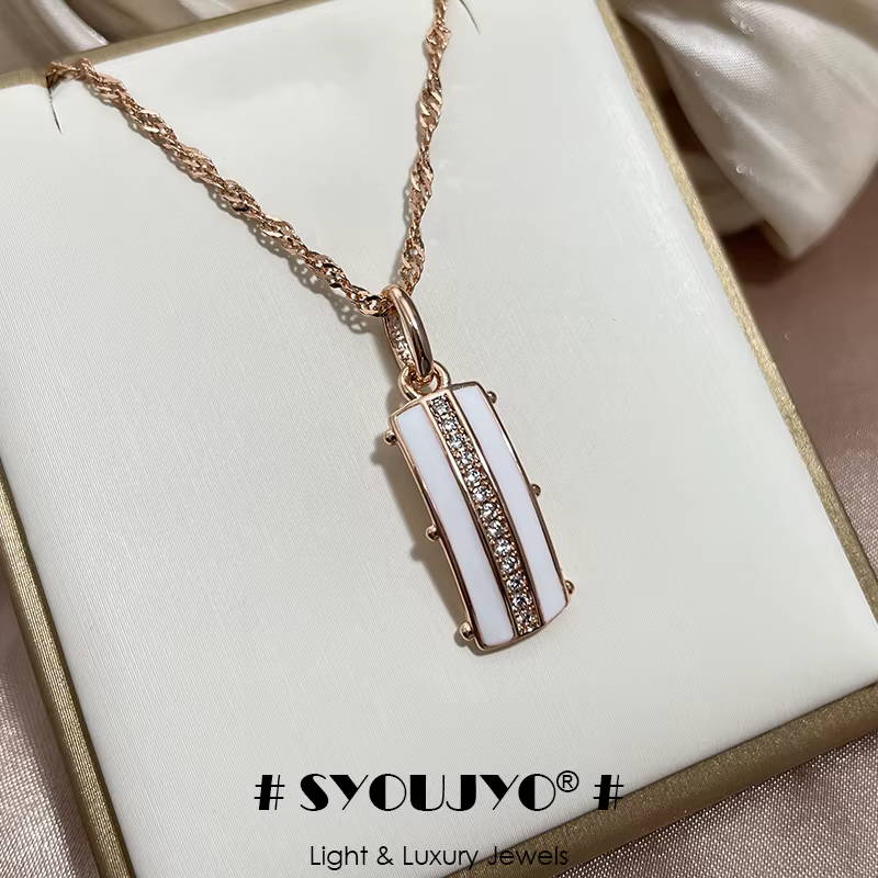 SYOUJYO – collier avec pendentif pavé en Zircon naturel pour femmes