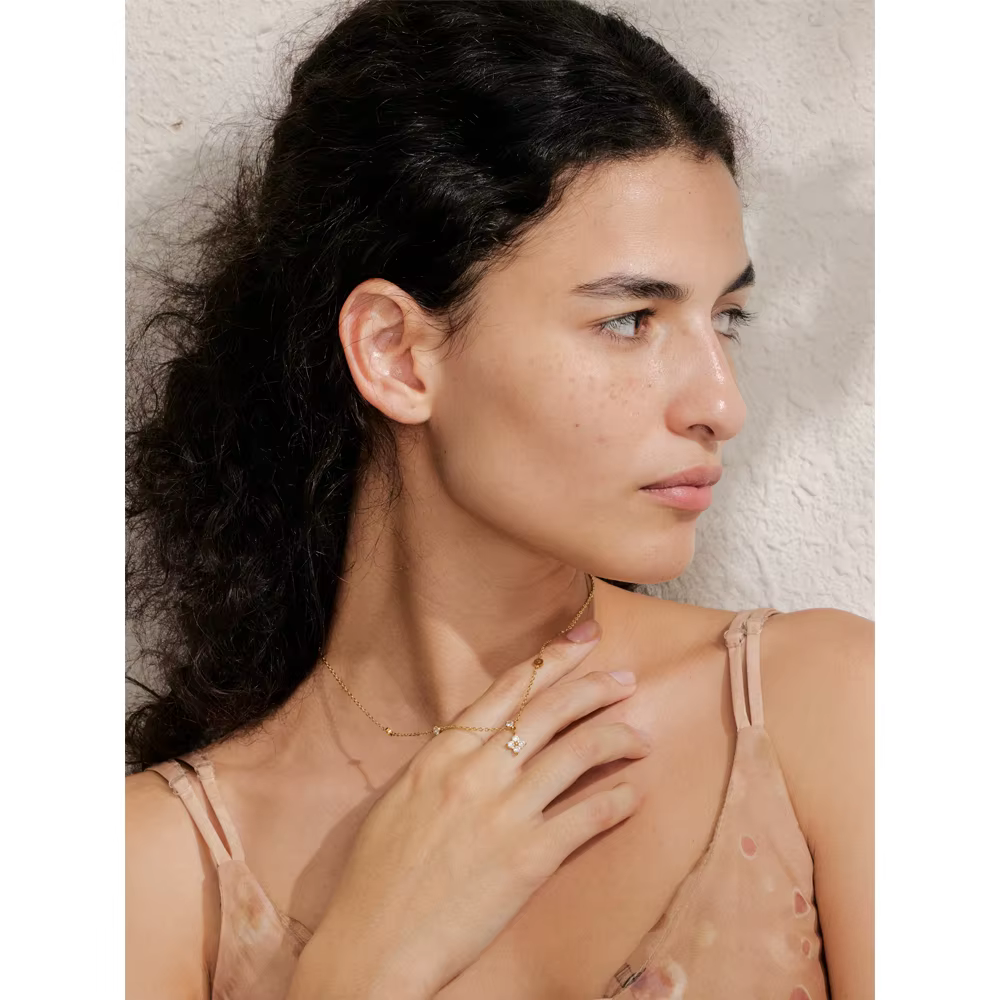 Yhpup-Pendentif Fleur Cubique Chic pour Femme