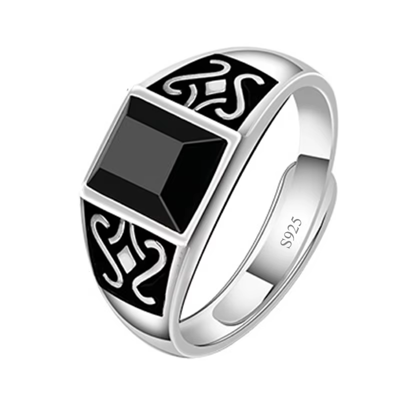 Nouvelle bague vintage en argent 925 pour homme et femme