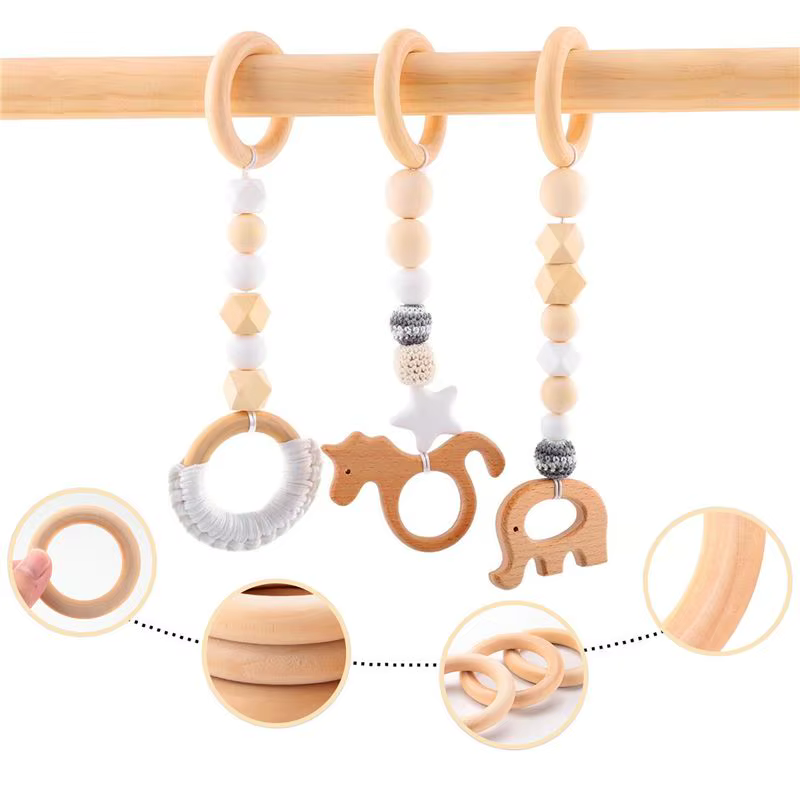 30 Pièces de Cercles en Bois Naturel 60mm Non Finis pour Macramé