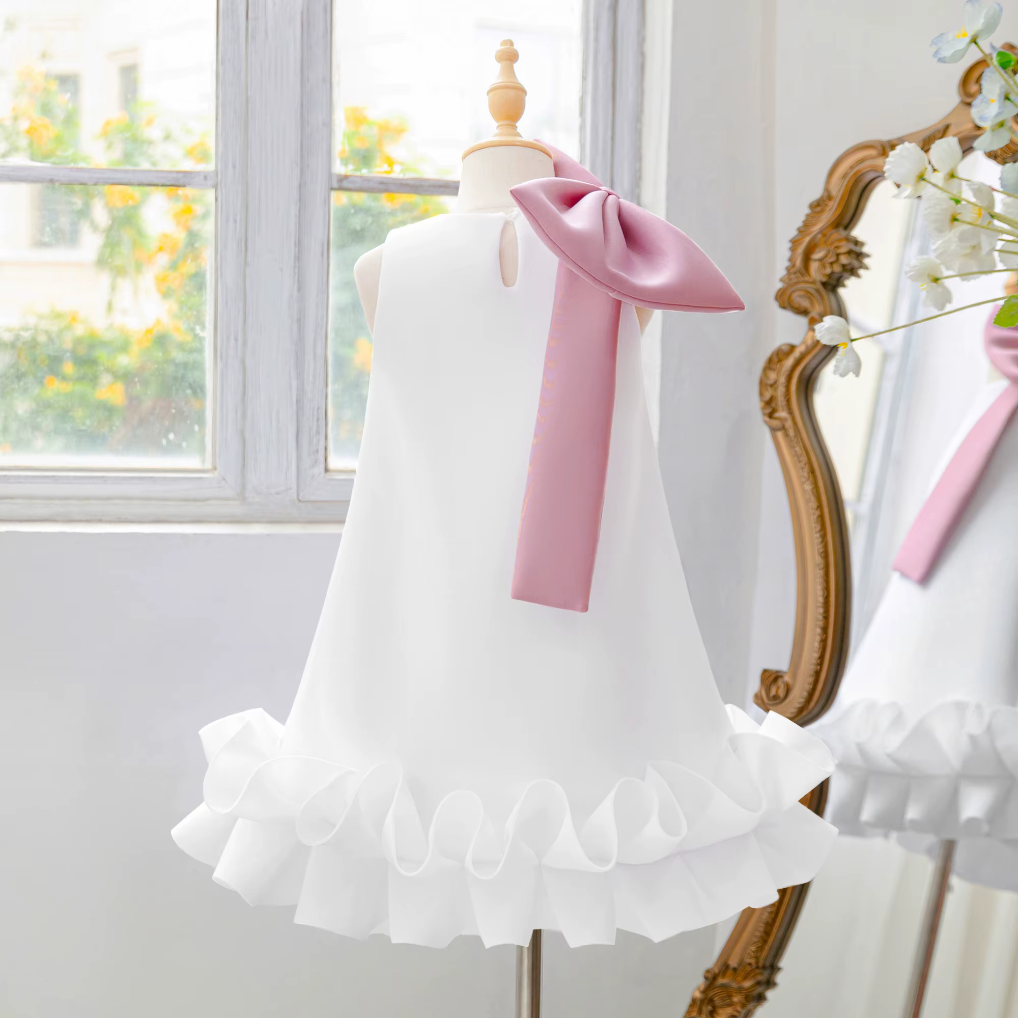 Mode baptême mariage filles robe élégante fête d'anniversaire princesse robes de bal pour fille formelle arc demoiselles d'honneur soirée Costume