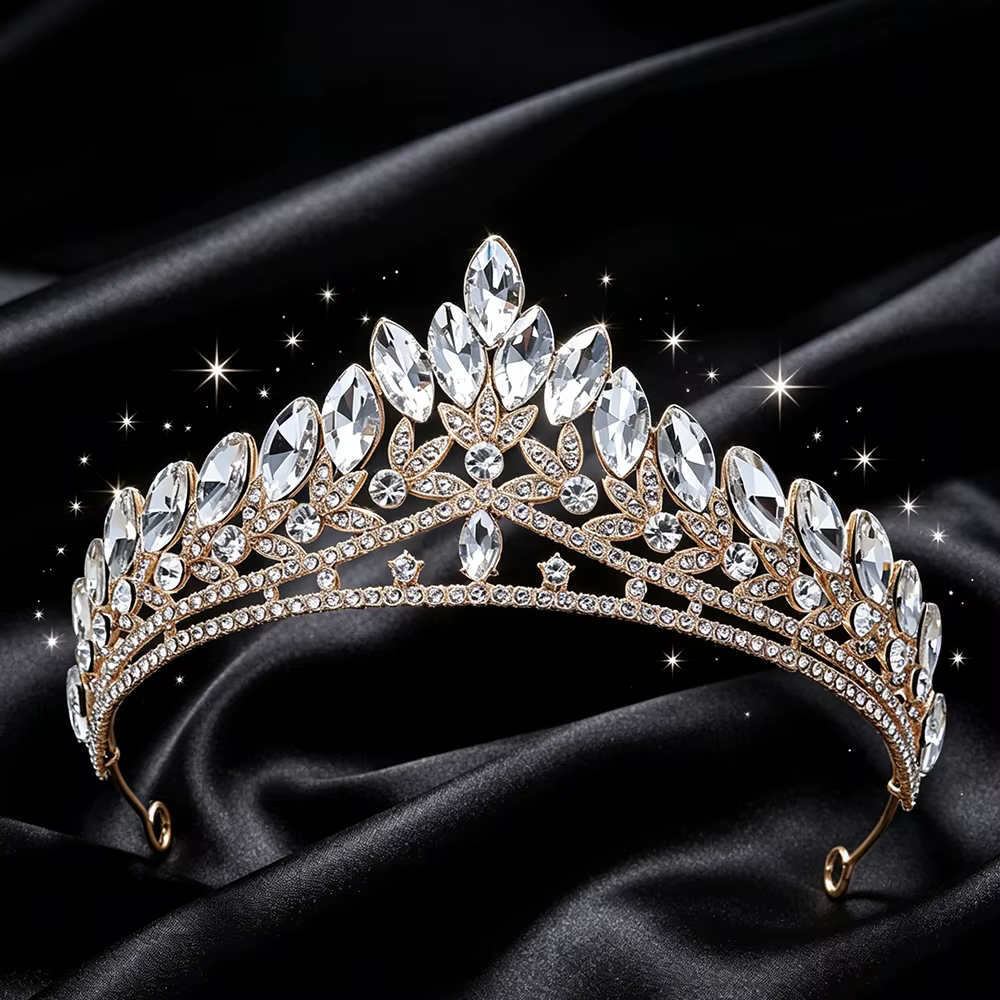 Diadème de mariée baroque à coupe marquise