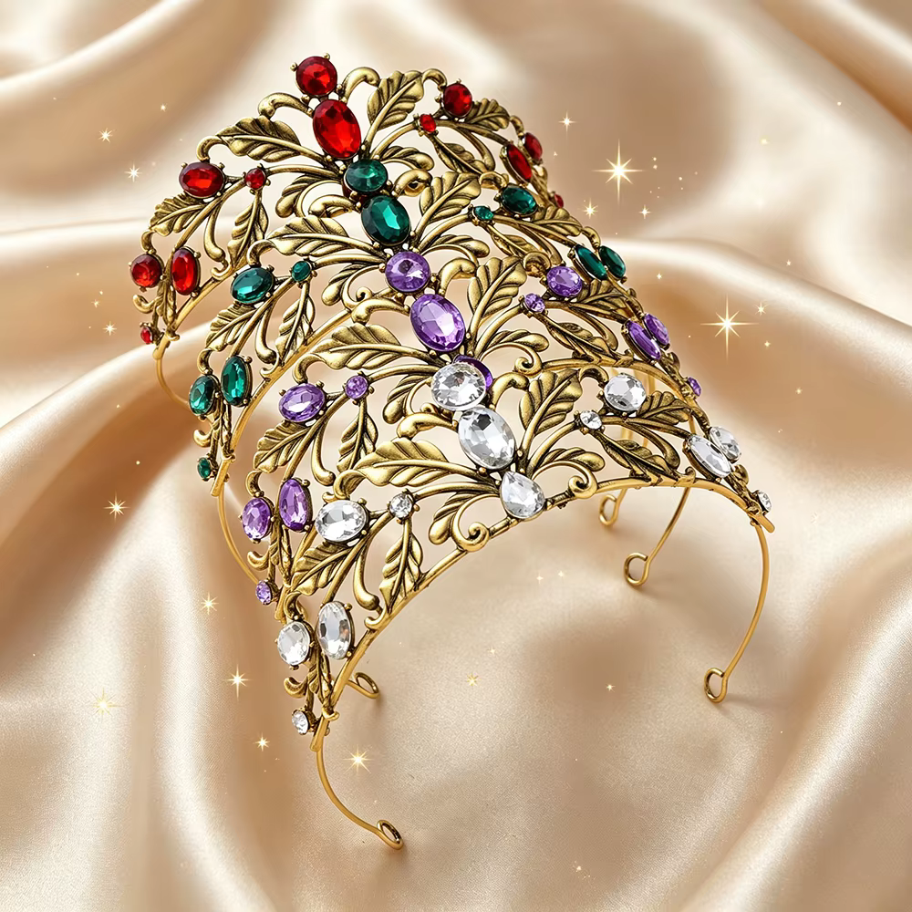 Diadème de mariée antique en forme de feuille