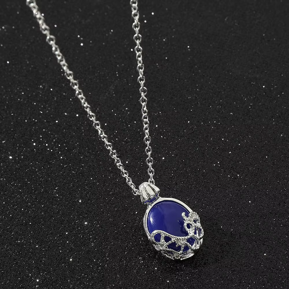 Film populaire Vampire Diaries collier Elena Gilbert Vervain romantique cristal pendentif