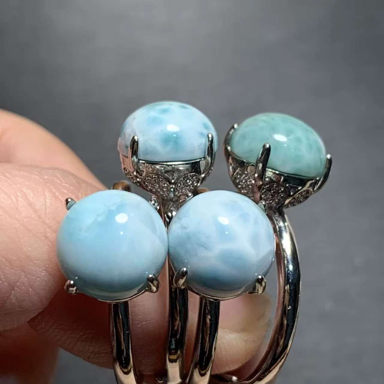 Bague en Larimar naturel 50