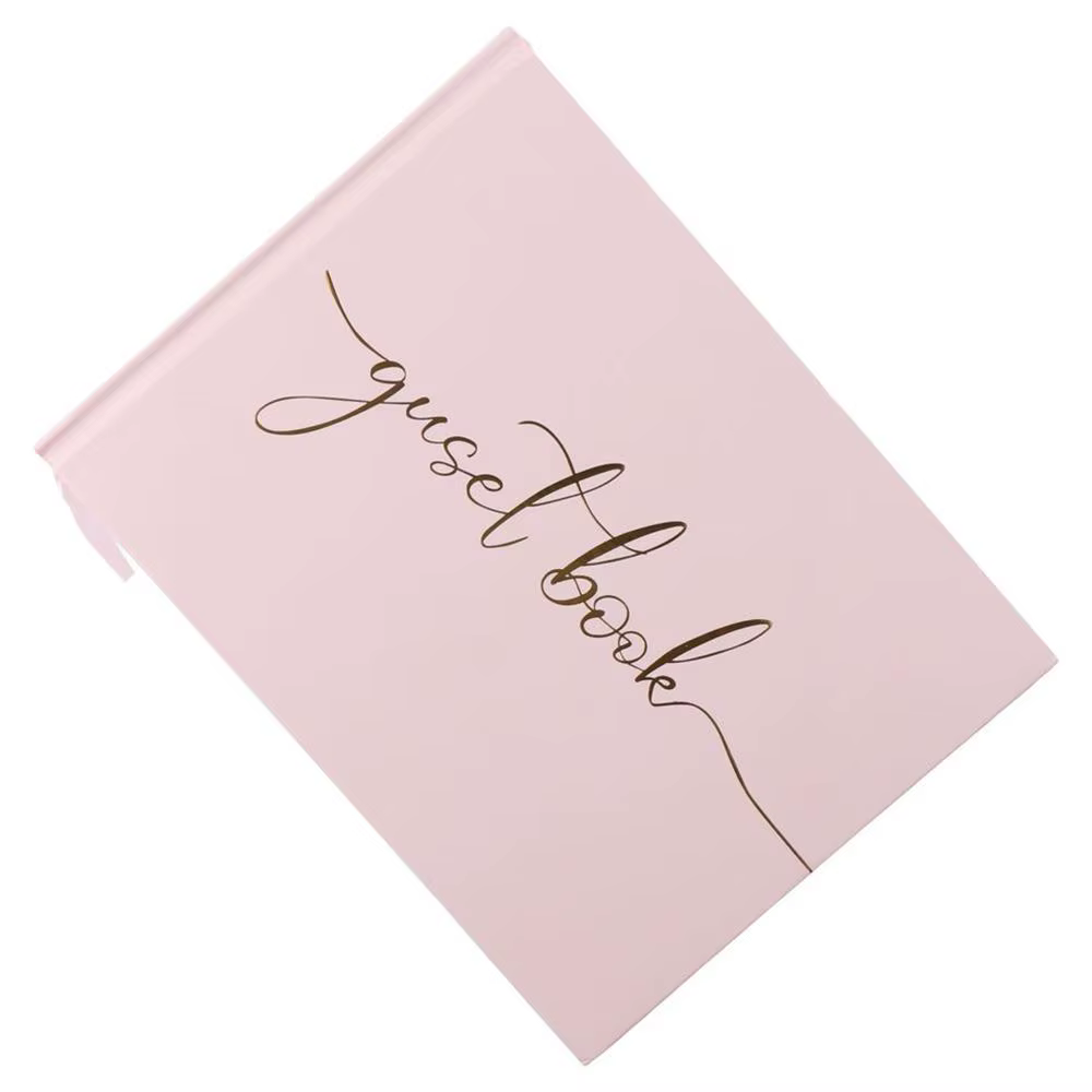 Livre d'or de mariage en papier doré
