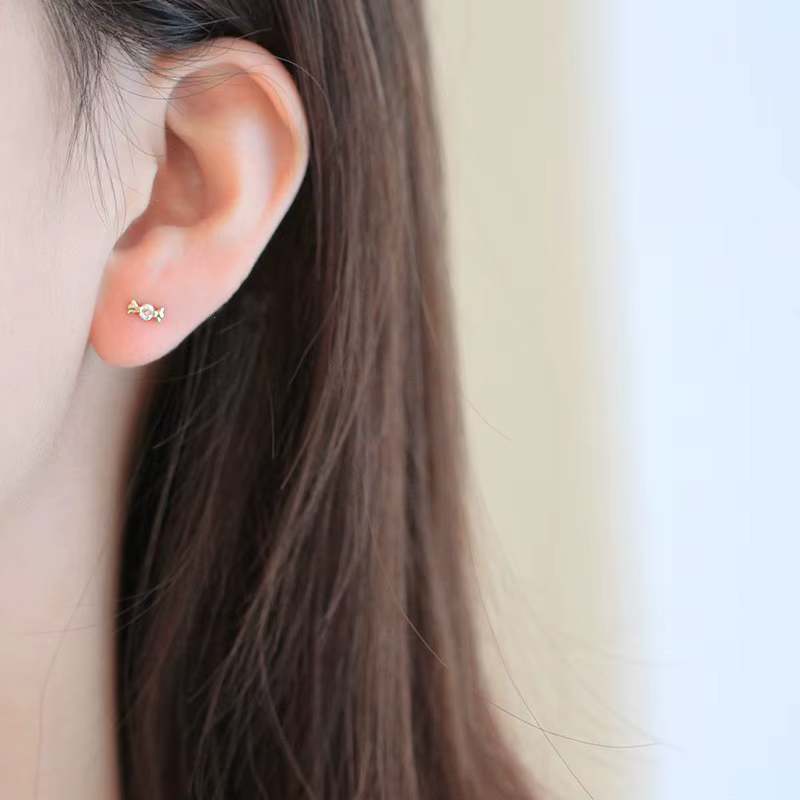 Boucles d'oreilles en argent Sterling 925 plaqué or 14 carats pour femmes
