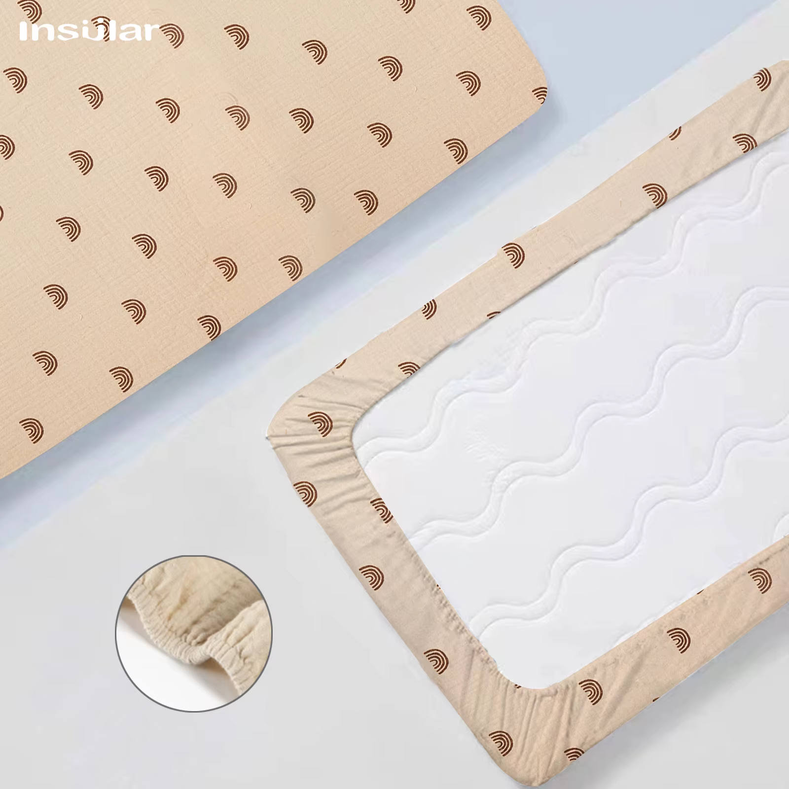 Draps-housses 100 % coton pour berceau