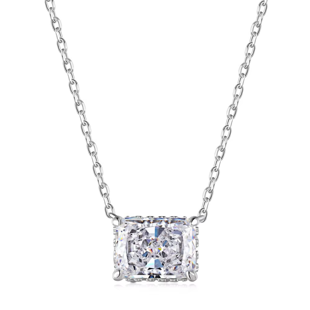 Wong Rain-Collier pendentif en pierre précieuse à haute teneur en carbone