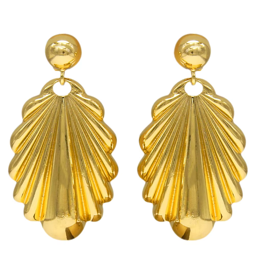 Grandes boucles d'oreilles italiennes en or 18 carats