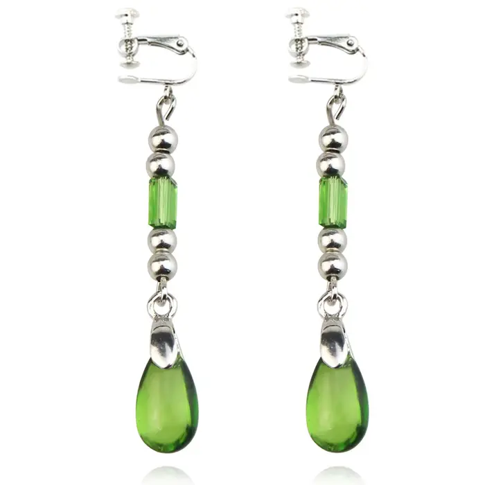 Anime Vivy -Fluorite Eye’s Song Boucles d'oreilles en forme de goutte avec pierre verte pour bijoux