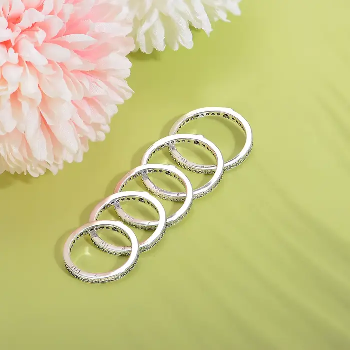 Bague européenne scintillante en argent Sterling AAA CZ S925, cœur rouge, pour femmes, fête d'annive