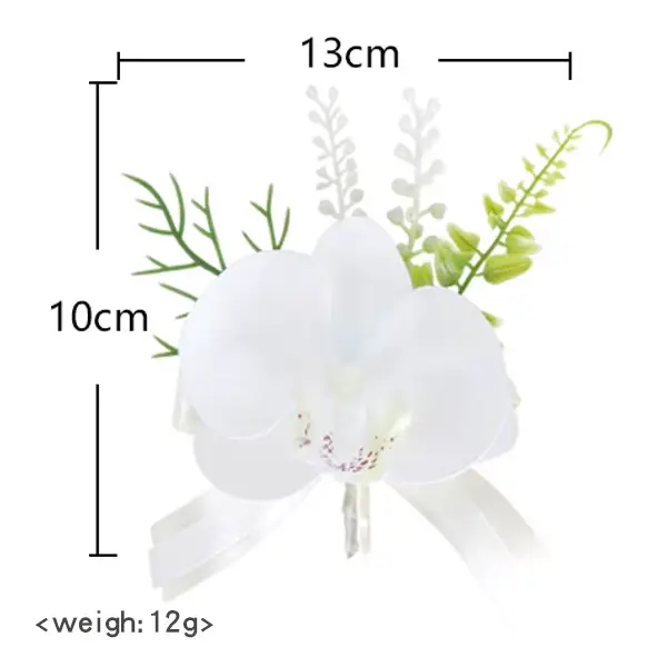 Boutonnière et Corsage de Poignet, Buste de Marié, Revers de Marié, Robe de Banquet de Mariage, Broc