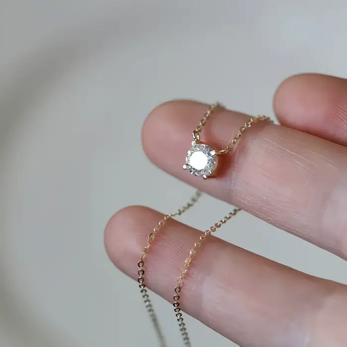 Collier en argent Sterling 925 plaqué or 18 carats, chaîne de clavicule polyvalente en Zircon brilla