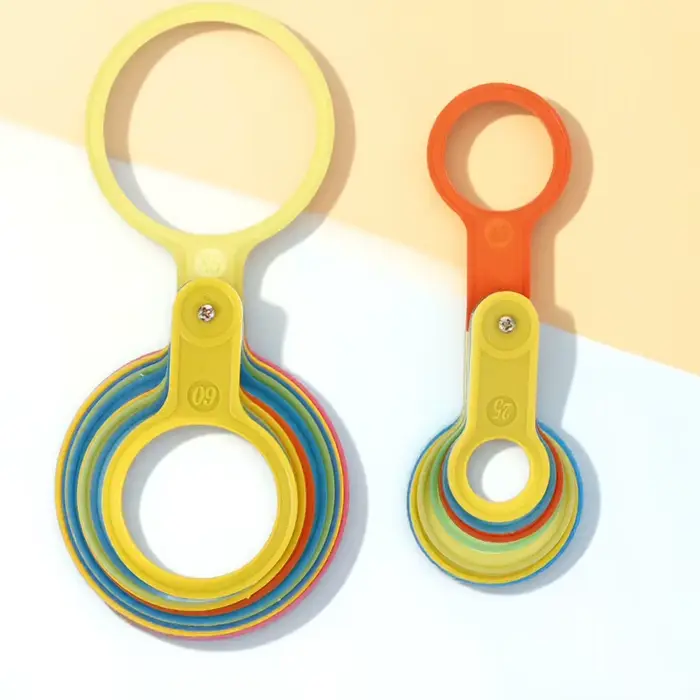 2 ensembles d'anneaux de mesure de diamètre pour fruits, jauge de fruits en plastique, cercles, outi