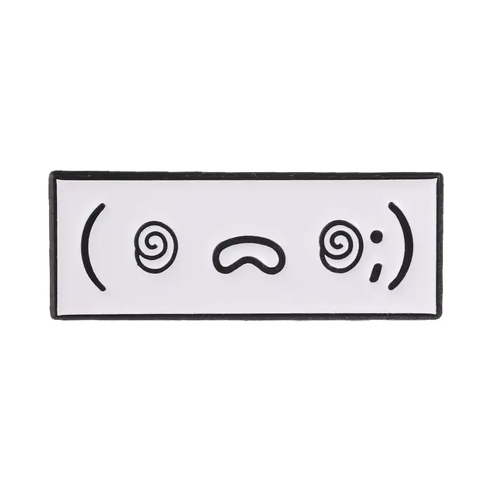 Broches en émail avec émoticônes de dialogues de dessins animés mignons, symboles d'expressions amus