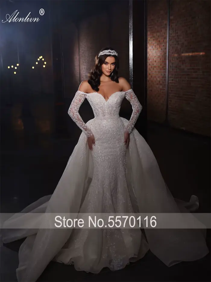 Alonlivn-Robe de mariée brodée luxueuse