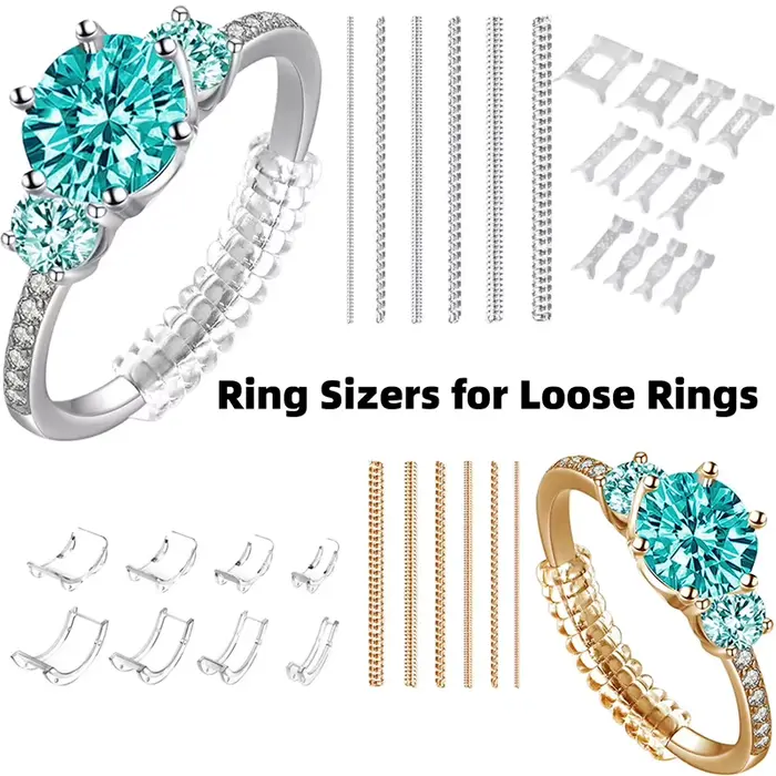 ☂ Outils de réduction de taille de bague à ressort spiralé – Ajusteur invisible pour resserrer les bagues trop grandes