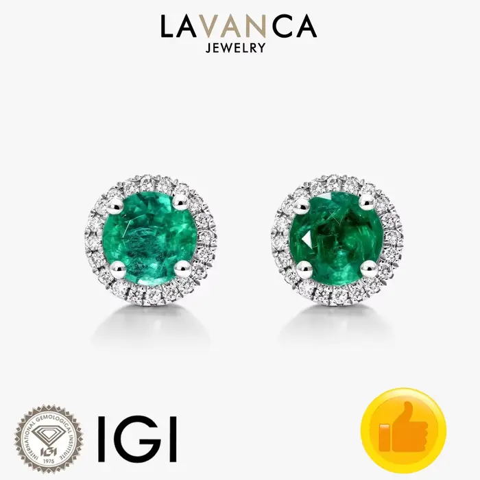 Bague en émeraude cultivée en laboratoire