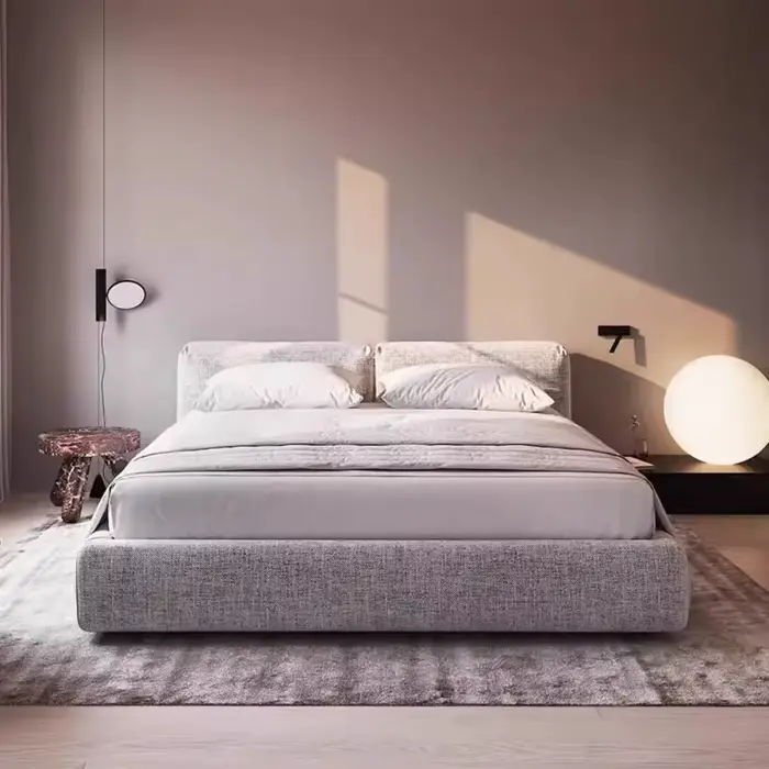 Tête de lit de luxe esthétique moderne pour garçon, lit Double 180x200, tables de chevet Cama Elastica Pula, accessoires pour la maison