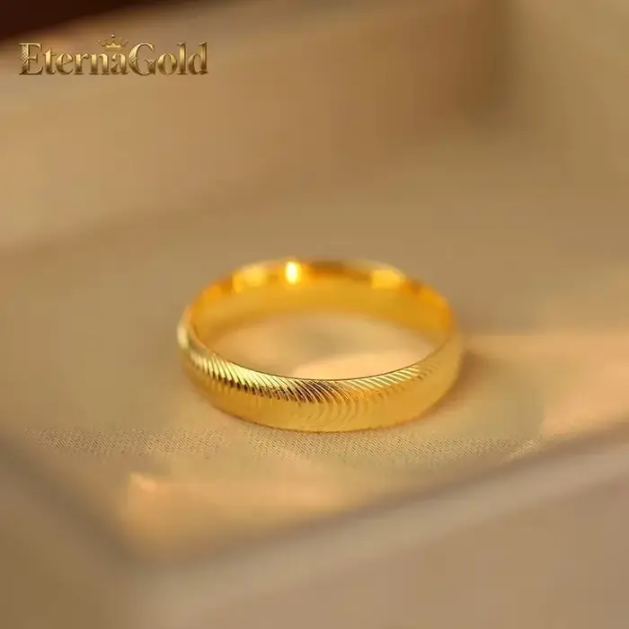 Bague en or pur 24 carats EternaGold pour couples, bague d'amour romantique en or véritable 9999, bijou cadeau d'anniversaire